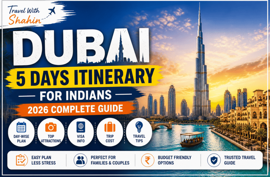 Dubai 5 days itinerary for Indians with day wise plan travel guide 2026