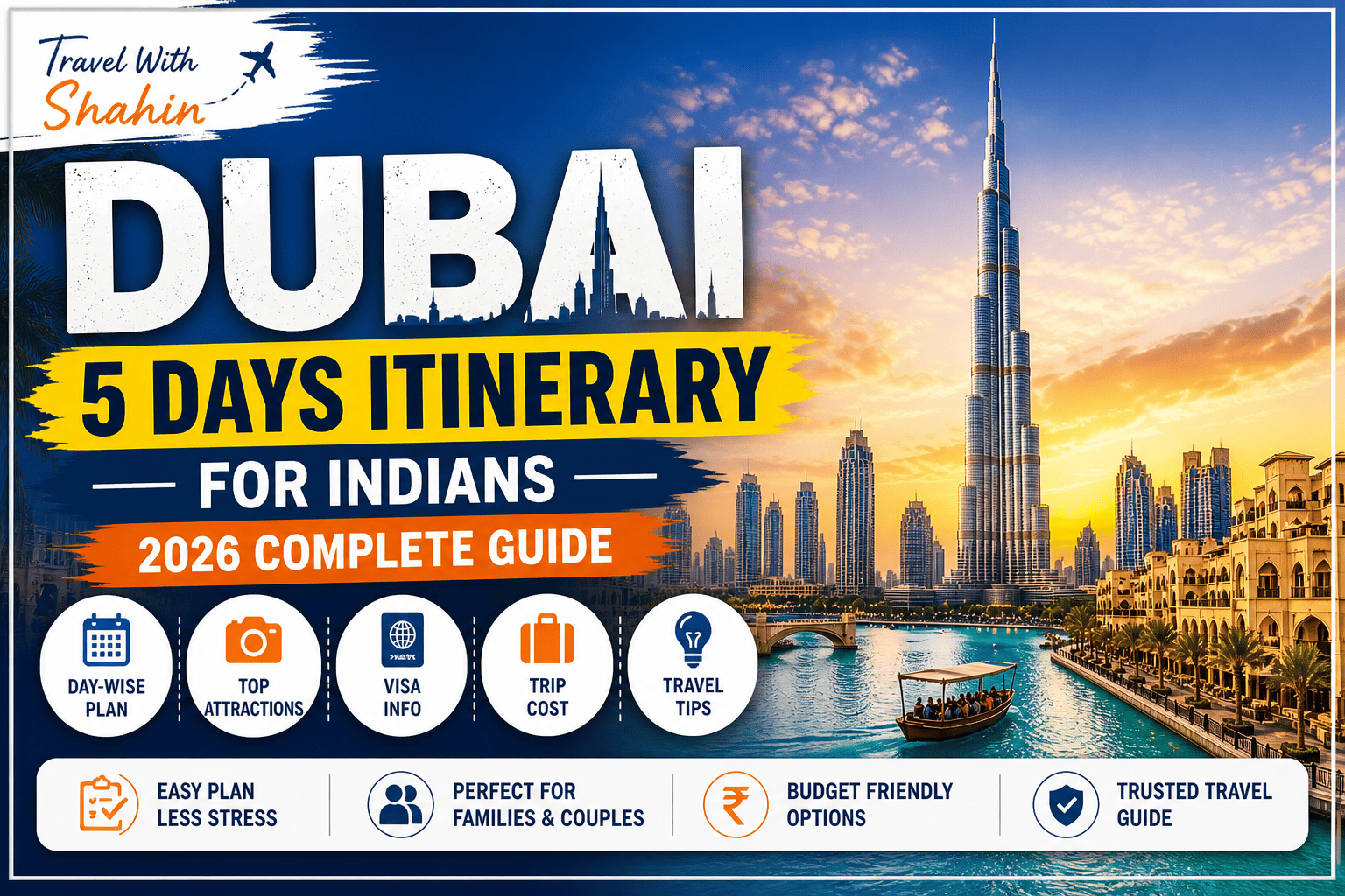 Dubai 5 days itinerary for Indians with day wise plan travel guide 2026