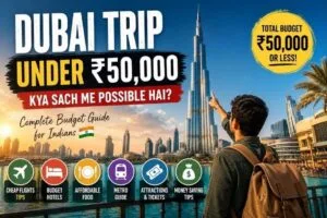 Indian travelers enjoying a budget Dubai trip under 50000