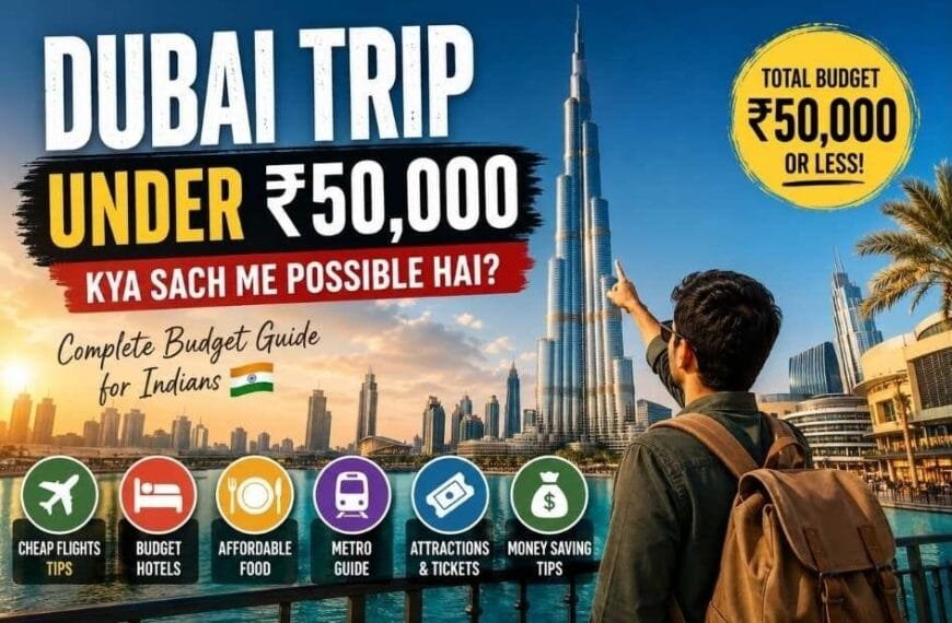 Indian travelers enjoying a budget Dubai trip under 50000