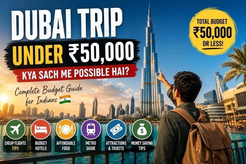 Indian travelers enjoying a budget Dubai trip under 50000
