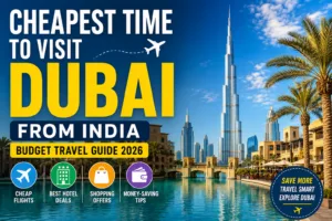 Cheapest Time to Visit Dubai from India with budget travel tips and cheap hotel deals