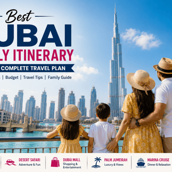 Dubai Family Itinerary with Burj Khalifa, Desert Safari, Dubai Mall and Palm Jumeirah