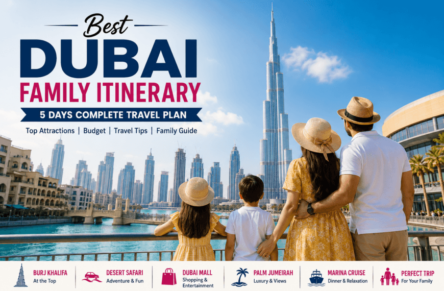 Dubai Family Itinerary with Burj Khalifa, Desert Safari, Dubai Mall and Palm Jumeirah