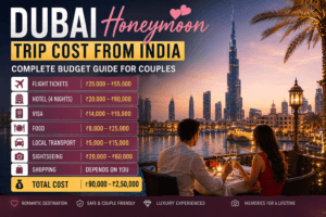 Dubai Honeymoon Cost from India for Couples