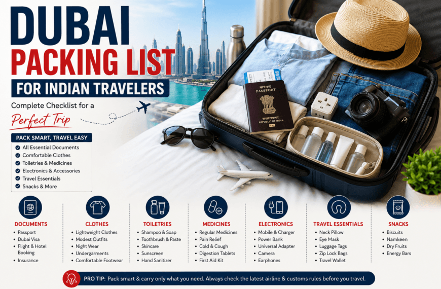 Dubai Packing List for Indian Travelers