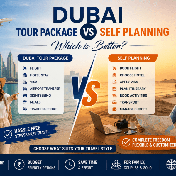 Dubai Tour Package vs Self Planning comparison guide for Indian travellers