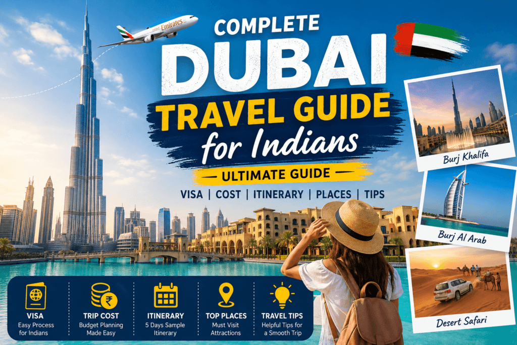 Dubai Travel Guide for Indians with Burj Khalifa skyline