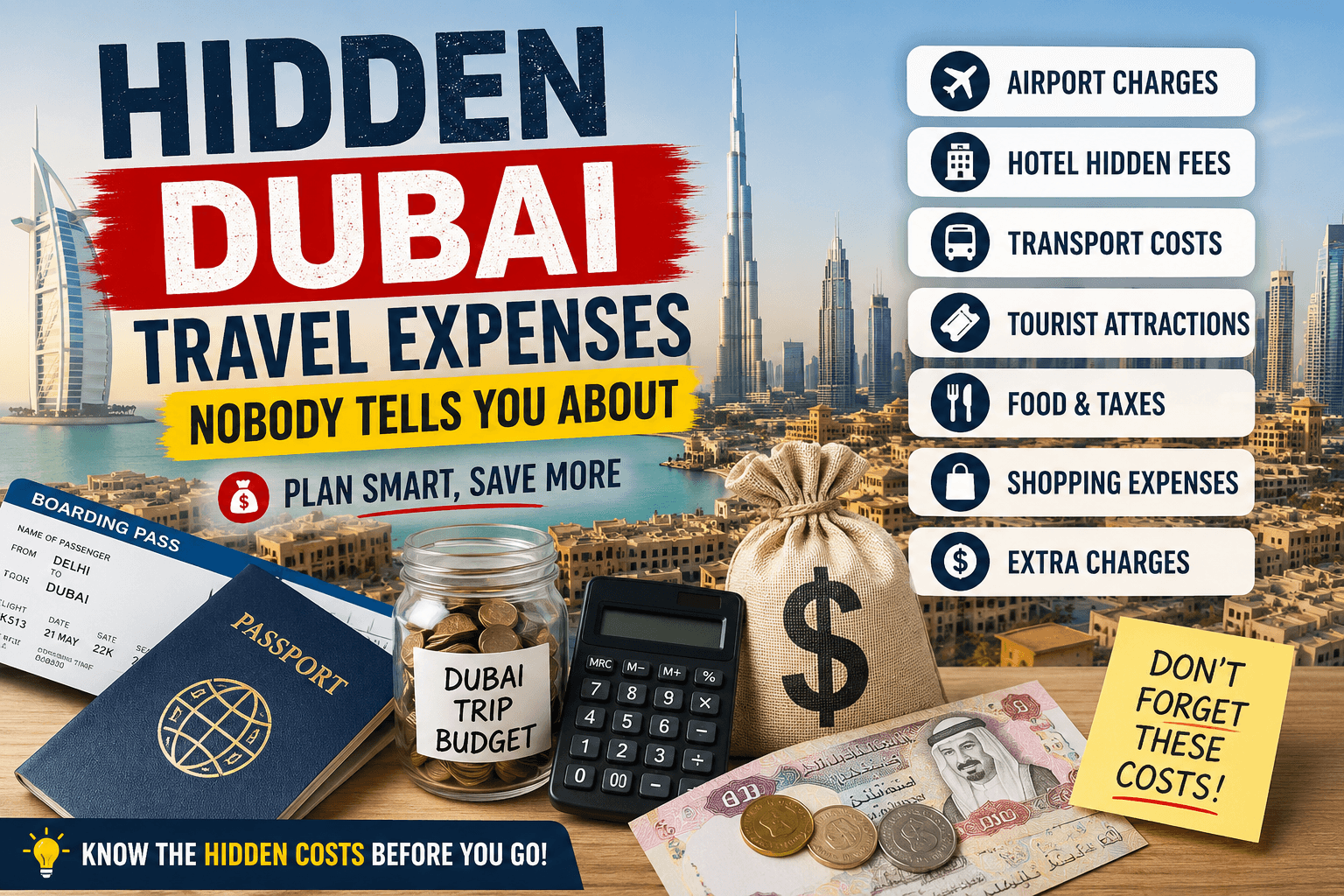 Hidden Dubai Travel Expenses guide