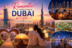 Romantic Places in Dubai with Burj Khalifa and Dubai Marina