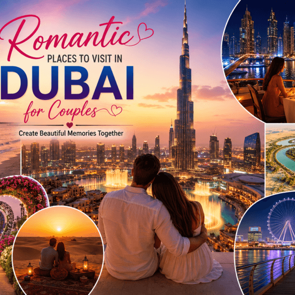 Romantic Places in Dubai with Burj Khalifa and Dubai Marina